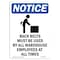 Signmission OSHA Notice, 5" Height, Back Belts Must Be Sign With Symbol, 5" X 3.5", Portrait OS-NS-D-35-V-10286 - alternate 1